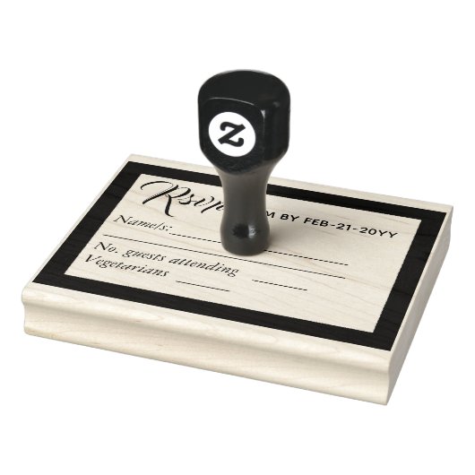 Aangepaste RSVP ANTWOORD bruiloft stempel - reacti (Stempel)