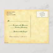 Aangepaste RSVP Holiday Green Pine Briefkaart (Achterkant)