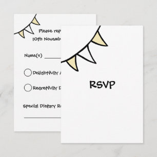 Aangepaste RSVP-kaart voor landenbruiloften Kaart
