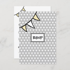 Aangepaste RSVP-kaart voor landenbruiloften Kaart