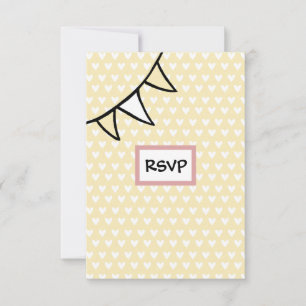 Aangepaste RSVP-kaart voor landenbruiloften Kaart