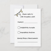 Aangepaste RSVP-kaart voor landenbruiloften Kaart (Achterkant)