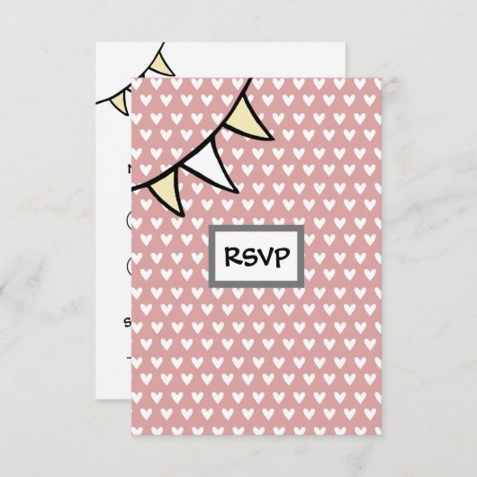 Aangepaste RSVP-kaart voor landenbruiloften Kaart (Voorkant / Achterkant)