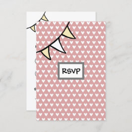 Aangepaste RSVP-kaart voor landenbruiloften Kaart