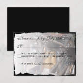 Aangepaste RSVP-kaart voor motorfietsweduwschappen RSVP Kaartje (Voorkant / Achterkant)