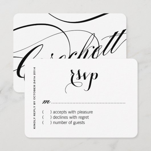 Aangepaste RSVP-kaarten RSVP Kaartje (Voorkant / Achterkant)