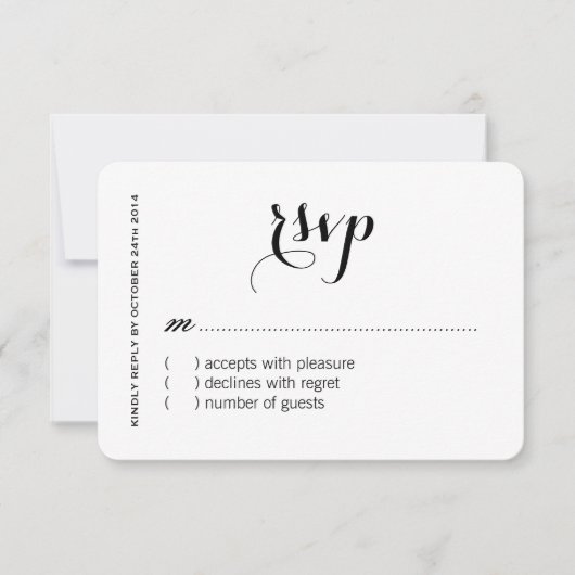 Aangepaste RSVP-kaarten RSVP Kaartje (Voorkant)