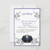 Aangepaste RSVP-kaarten voor politieagenten Kaart (Achterkant)