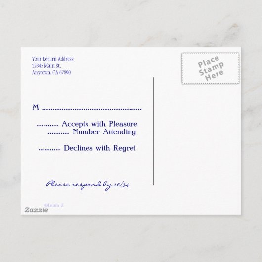 Aangepaste RSVP Kind op het strand  Kunst Briefkaa Uitnodiging Briefkaart (Achterkant)