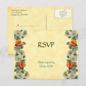 Aangepaste RSVP-klaprozen korenbloemen briefkaart (Voorkant / Achterkant)