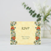 Aangepaste RSVP-klaprozen korenbloemen briefkaart (Staand voorkant)