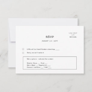 AANGEPASTE RSVP MENU SJABLOON - EIGEN KLEUR / AFBE