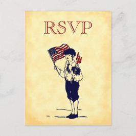 Aangepaste RSVP-Vintage 4 juli Briefkaart