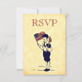 Aangepaste RSVP-Vintage 4 juli Kaart (Voorkant)