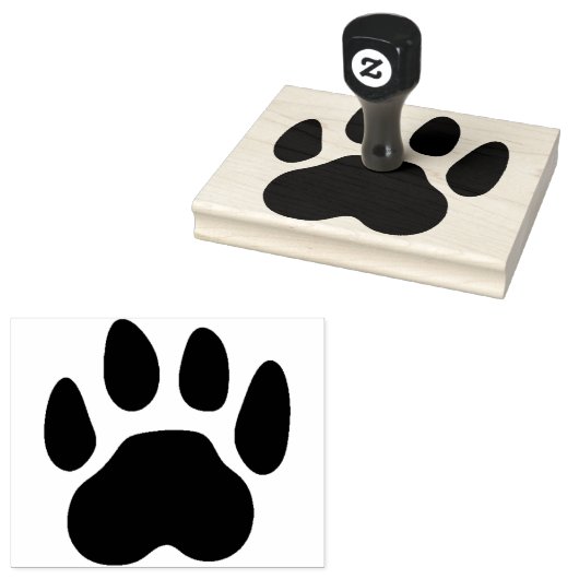 Aangepaste Rubber Stamp Paw Print Rubberstempel (Gestempeld)