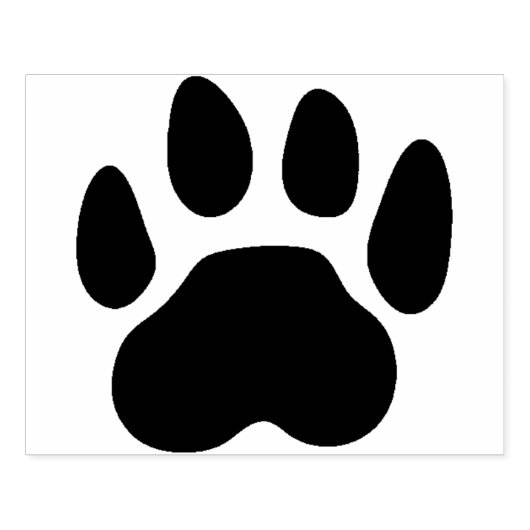 Aangepaste Rubber Stamp Paw Print Rubberstempel (Afrduk)
