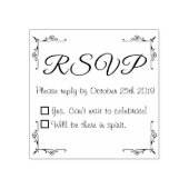 Aangepaste rubberen stempel DIY RSVP bruiloft uitn (Afrduk)
