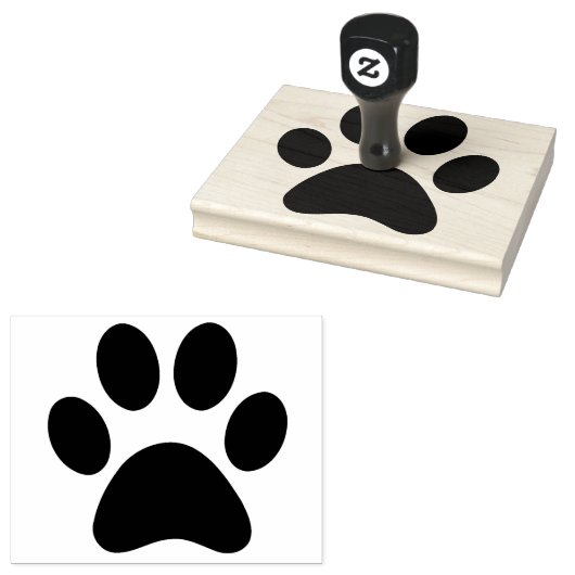 Aangepaste rubberen stempel inkt grote poten 4 inc (Gestempeld)