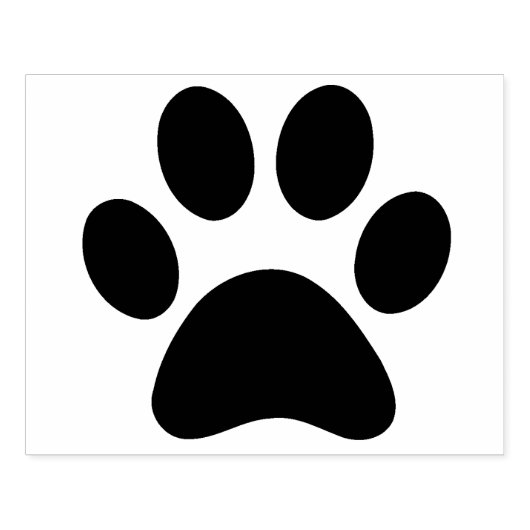 Aangepaste rubberen stempel inkt grote poten 4 inc (Afrduk)