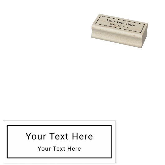 Aangepaste rubberen stempel met twee tekstregels (Gestempeld)