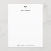 Aangepaste Ruby-throated Hummingbird Stationery Pa (Voorkant)