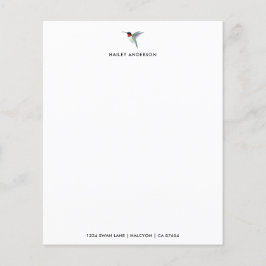 Aangepaste Ruby-throated Hummingbird Stationery Pa