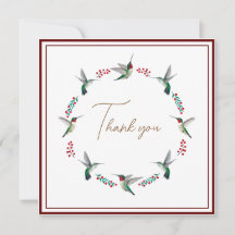 Aangepaste Ruby-throated kolibries Dank u kaart