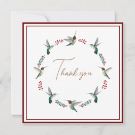 Aangepaste Ruby-throated kolibries Dank u kaart