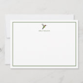 Aangepaste ruby-thromingbird Note Kaart Notitiekaartje (Voorkant)