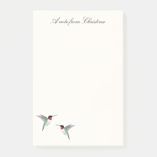 Aangepaste ruby-thromingbird notities post-it® notes (Voorkant)