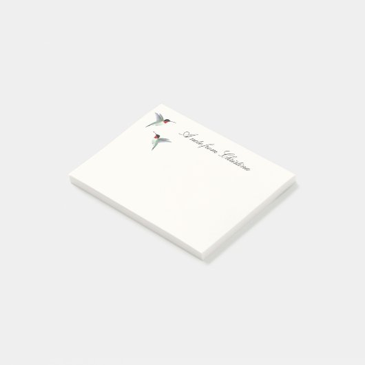 Aangepaste ruby-thromingbird Post-it Notes (Schuin)