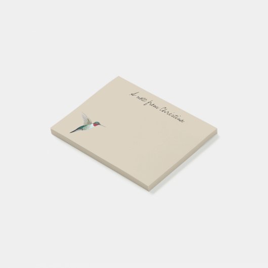 Aangepaste ruby-thromingbird Post-it Notes (Schuin)