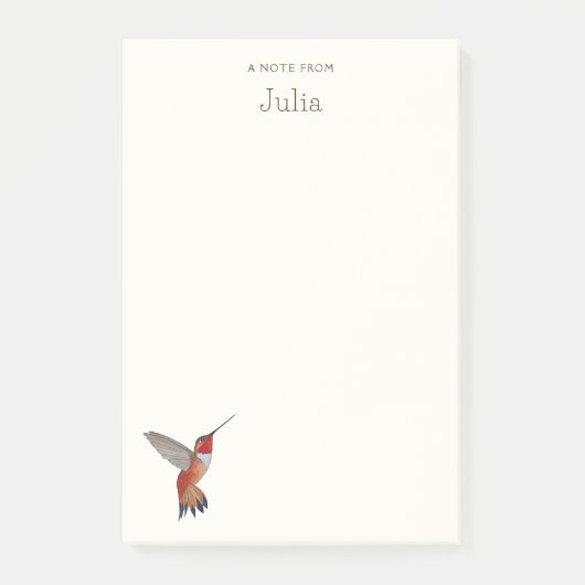 Aangepaste Rufous Hummingbird Notities Post-it® Notes (Voorkant)