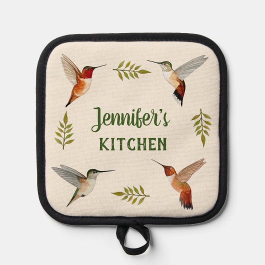 Aangepaste Rufous Kolibries Pannenlap (Voorkant)