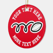 Aangepaste rugby sporten Kerstboom ornament (Links)