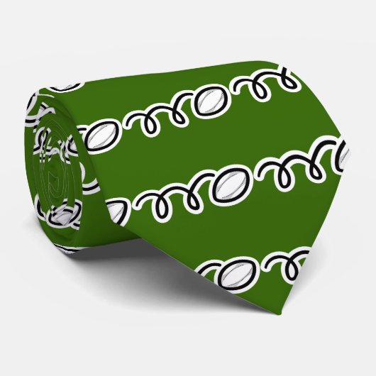 Aangepaste rugby stropdas (Opgerold)