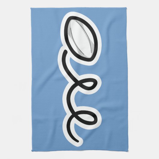 Aangepaste rugby theedoek (Verticaal)