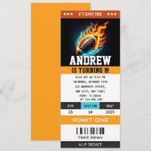 Aangepaste Rugby Verjaardag Ticket Kaart (Voorkant / Achterkant)