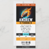 Aangepaste Rugby Verjaardag Ticket Kaart (Voorkant)