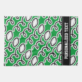 Aangepaste rugbyhanddoek | Ontwerp van sportthema' Theedoek (Horizontaal)