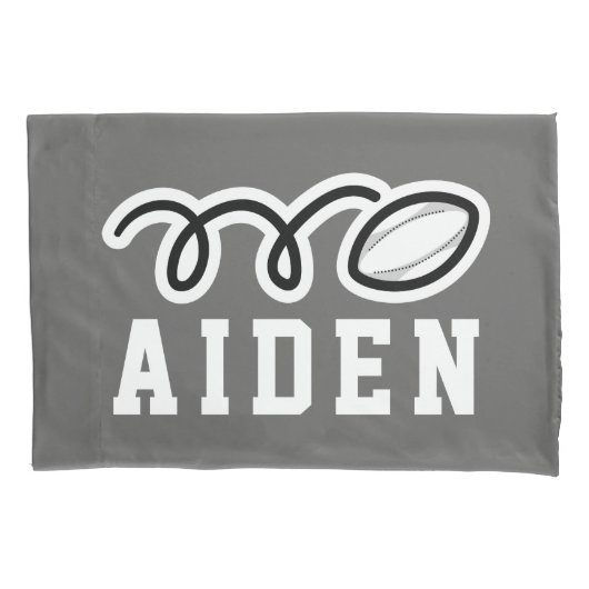 Aangepaste rugbysportkast voor kinderkamer kussensloop (Voorkant)