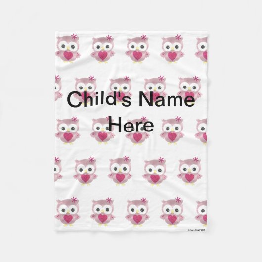 Aangepaste rugleuning voor kleine Baby met patroon Fleece Deken (Voorkant)