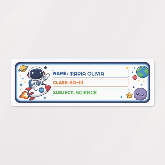 Aangepaste Ruimte Boek Labels (Design 2)