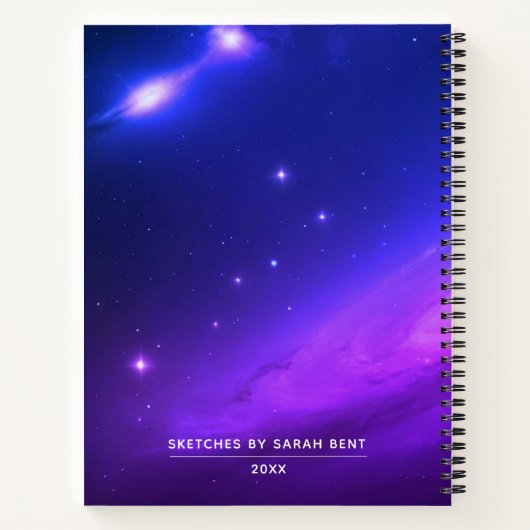 Aangepaste ruimte naam Sketchbook Notitieboek (Achterkant)