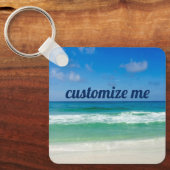 Aangepaste ruimte voor prachtige beach fotografie sleutelhanger (Voorkant)
