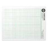 Aangepaste ruitenpapier notitieblok 5 vierkanten/i (Voorkant)