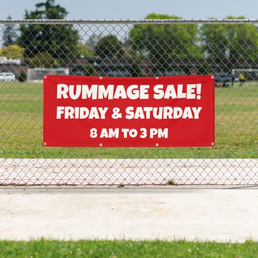 Aangepaste Rummage Sale-banner Spandoek (Insitu)