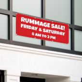 Aangepaste Rummage Sale-banner Spandoek (Buitenkant Gebouw)