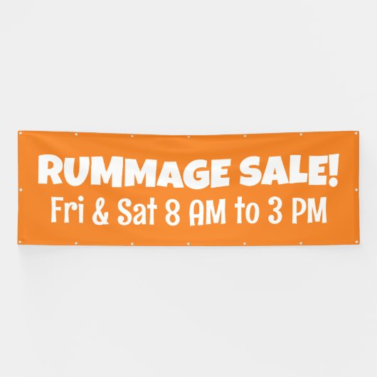 Aangepaste Rummage Sale-banner Spandoek (Horizontaal)