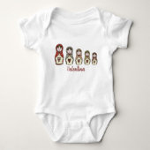 Aangepaste Russische Doll Matryoshka Baby Bodysuit (Voorkant)